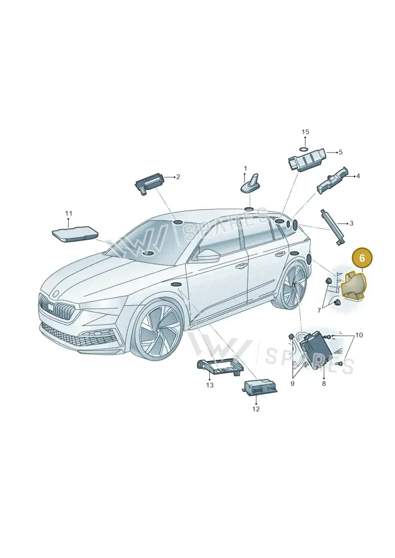 5E0035497A — Skoda Kamiq (2019-) diagram 584035040, position 6