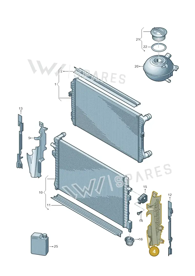 5E0121283 — Skoda Octavia (2017-2020) diagram 746121700, position 4
