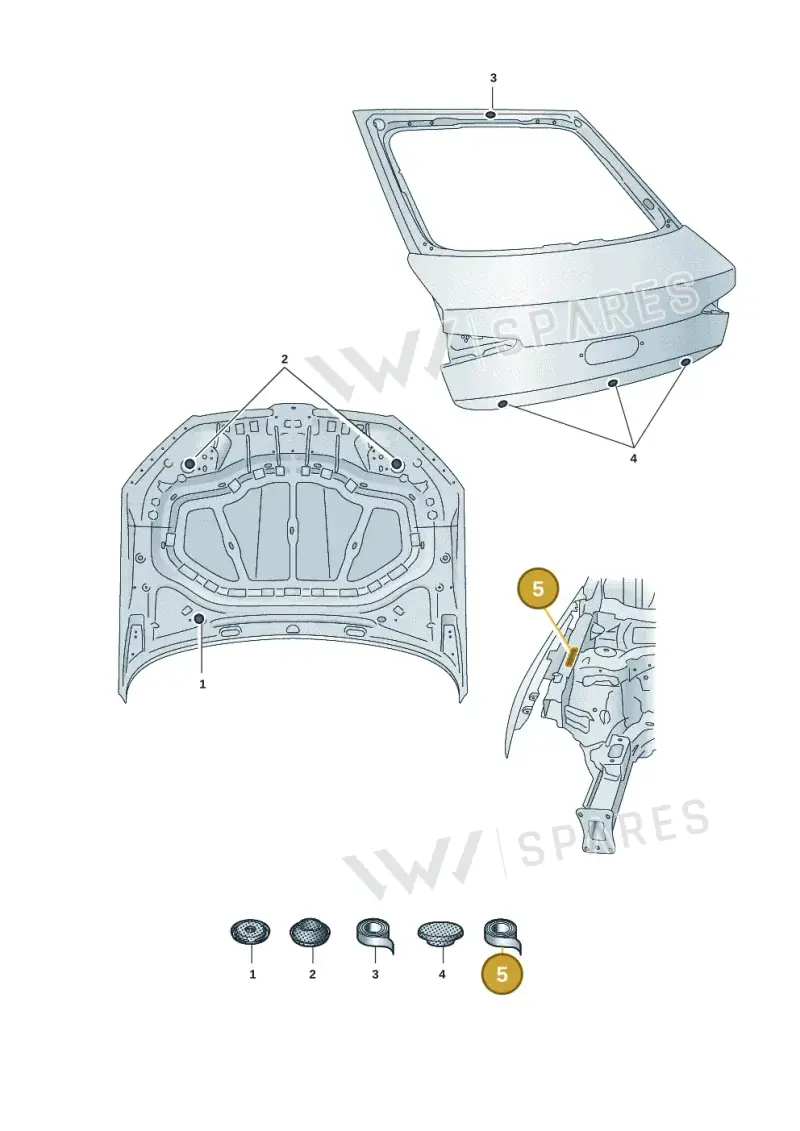 5E0805521A — Skoda Superb Combi (2023-) diagram 3p0803504, position 5