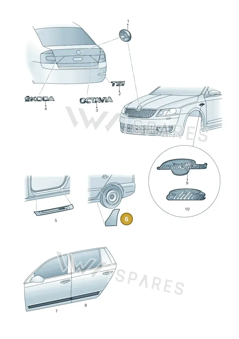 5E0807905A — Skoda Octavia (2017-2020) diagram 753853000, position 6