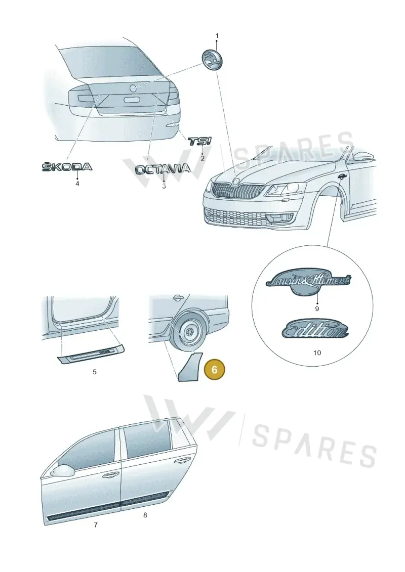 5E0807906B — Skoda Octavia (2017-2020) diagram 753853000, position 6