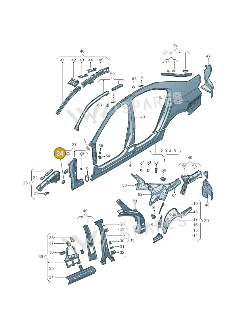 5E0809621 — Skoda Octavia (2017-2020) diagram 753809300, position 24