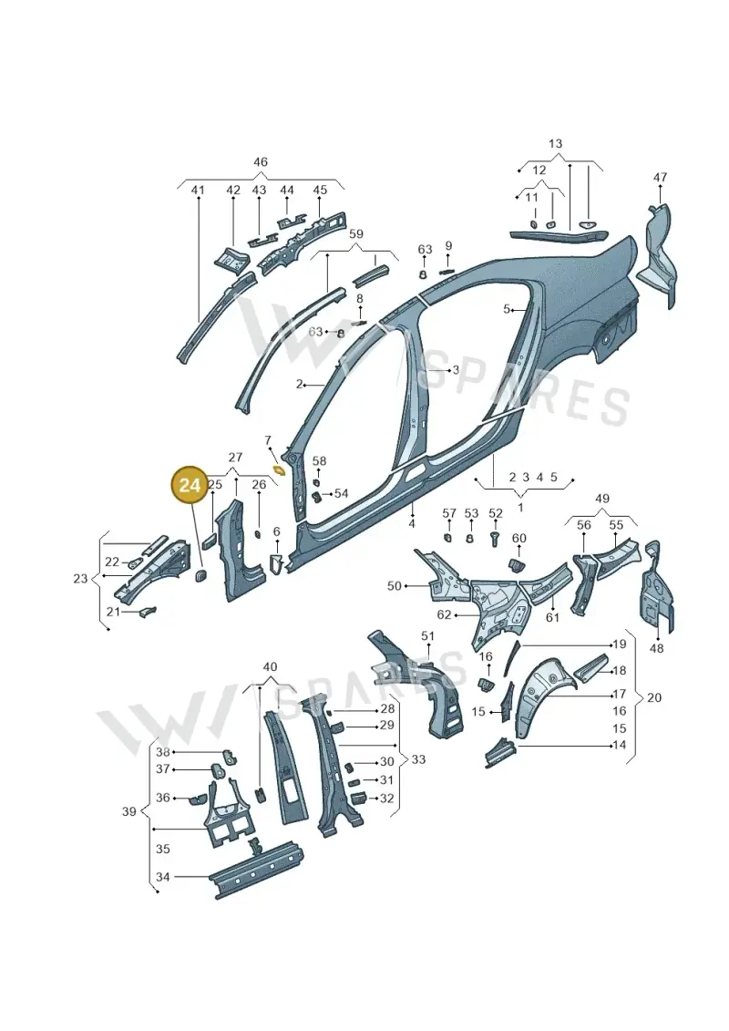 5E0809622 — Skoda Octavia (2017-2020) diagram 753809300, position 24