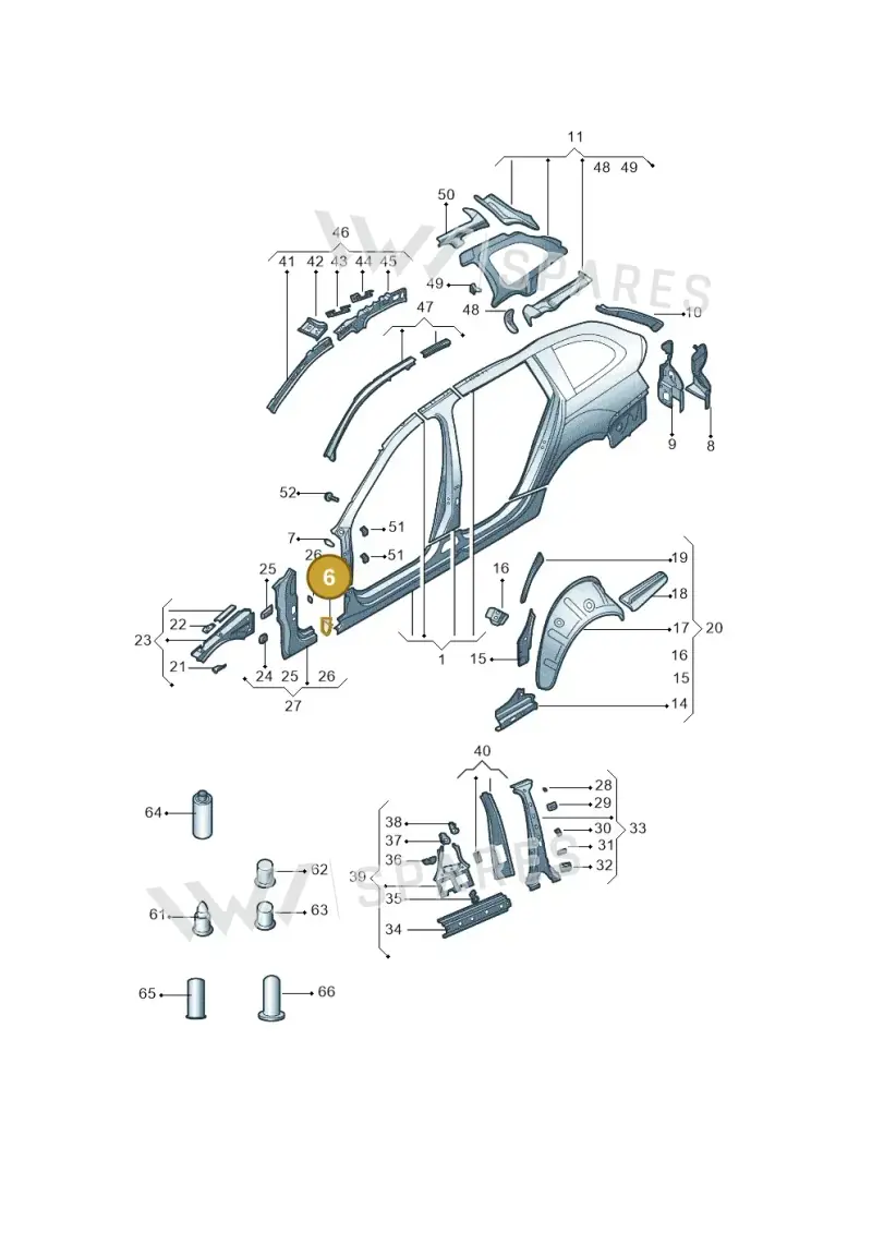 5E0810458 — Skoda Octavia (2014-2023) diagram 783809350, position 6