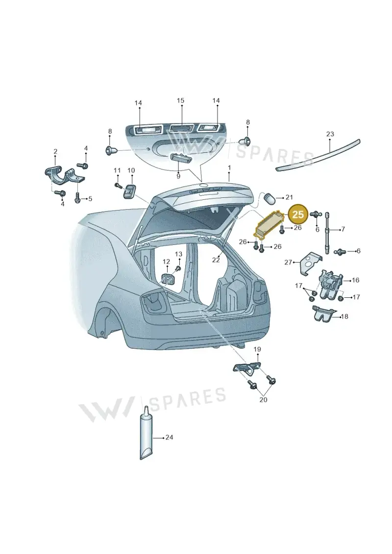 5E0827034B — Skoda Octavia (2012-2017) diagram 753827100, position 25