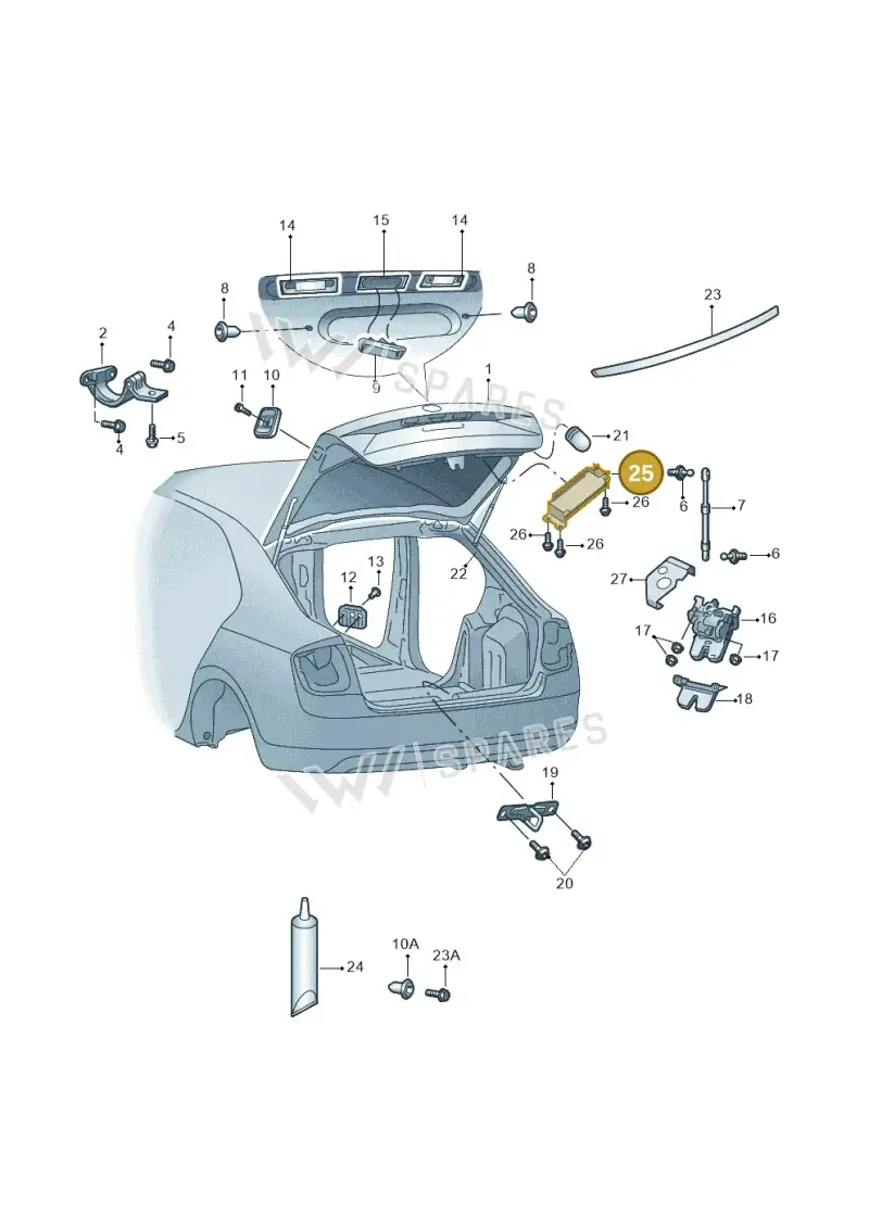 5E0827034B — Skoda Octavia (2017-2020) diagram 805827010, position 25