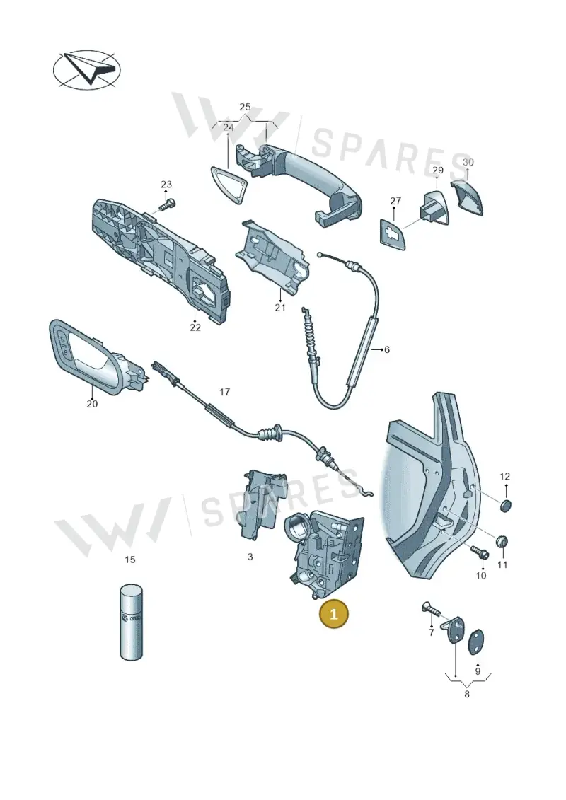 5E0839015 — Skoda Octavia (2017-2020) diagram 585839000, position 1