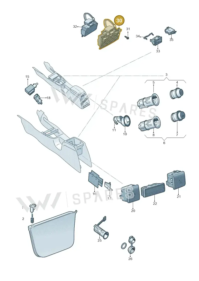 5E0907815 — Skoda Octavia (2017-2020) diagram 753919700, position 30