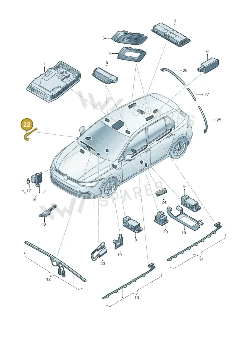 5E0919173 — Skoda Octavia (2019-2024) diagram 585947000, position 22