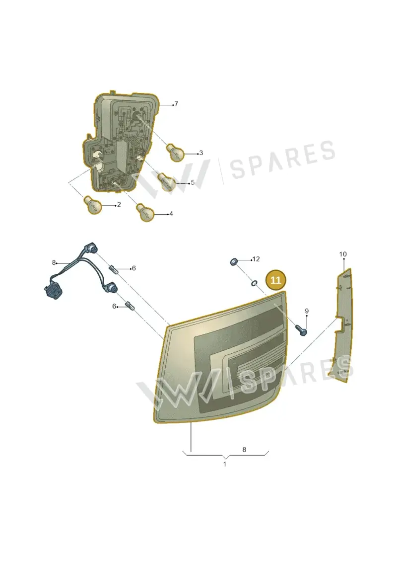 5E0945067A — Skoda Rapid Spaceback (2014-2022) diagram 782945000, position 11