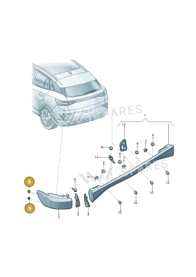 5E0945067A — Volkswagen Tiguan (2016-2023) diagram 808945005, position 9