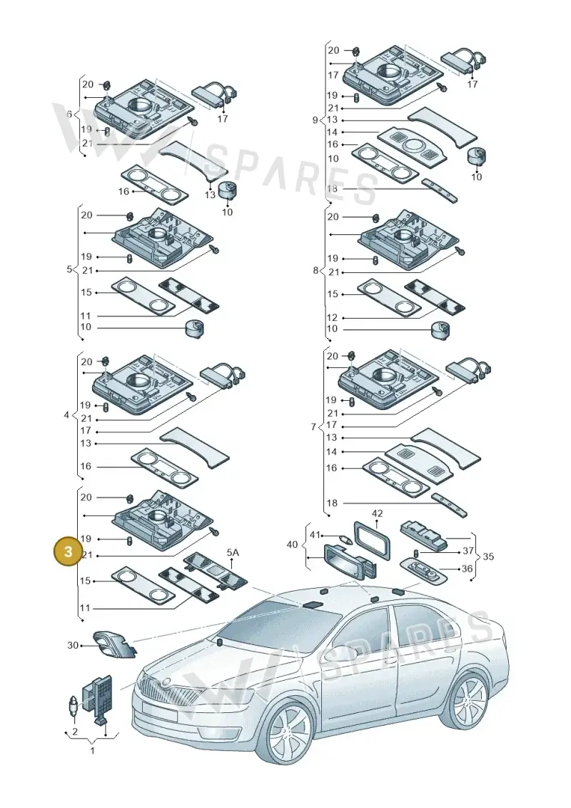 5E0947105LY20 — Skoda Octavia (2017-2020) diagram 805947000, position 3