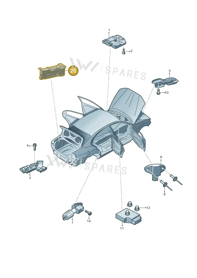 5E0959107A — Skoda Octavia (2017-2020) diagram 632959000, position 20