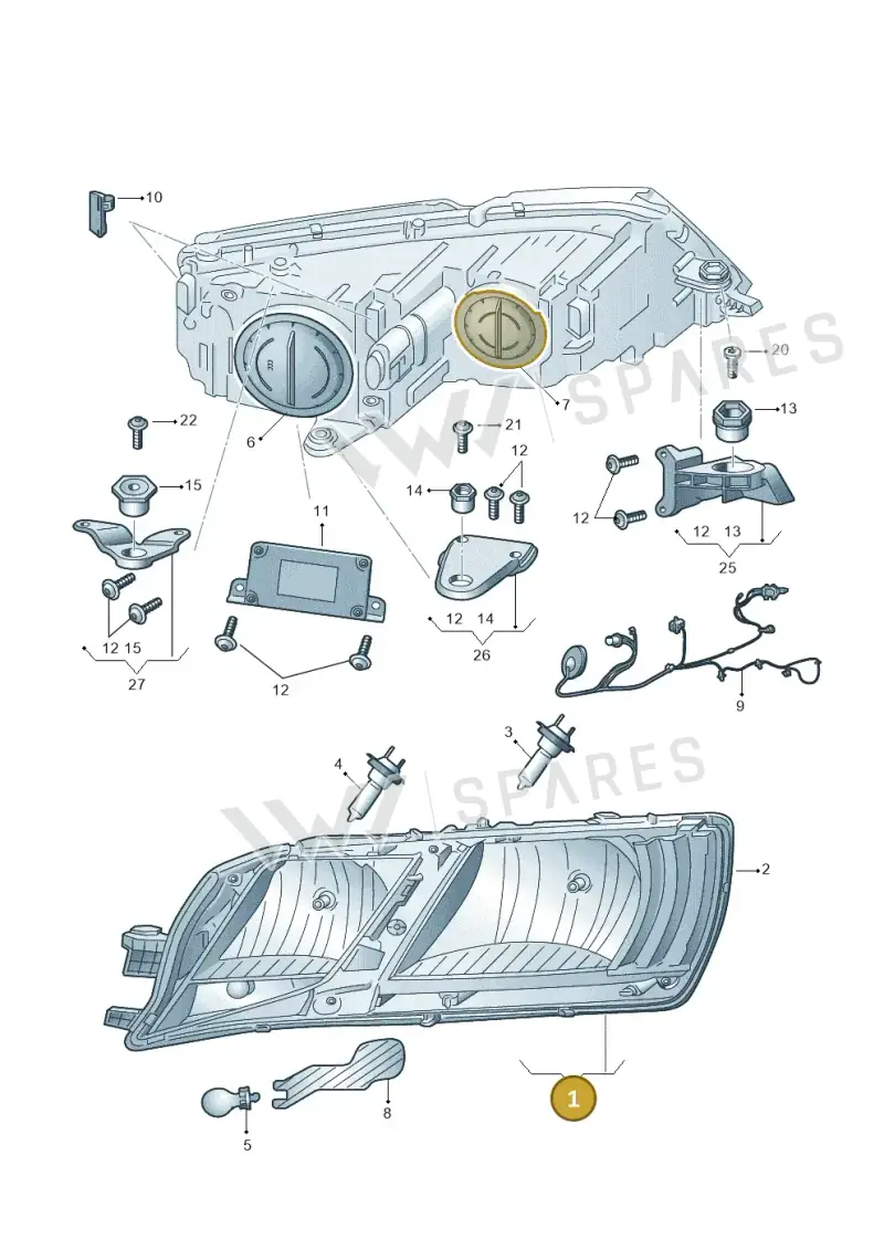 5E1941015C — Skoda Octavia (2017-2020) diagram 805941000, position 1