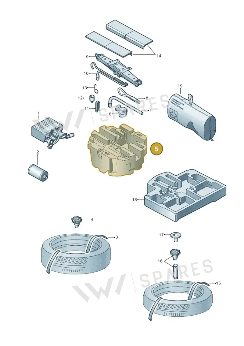 5E3012115A — Skoda Octavia (2019-2022) diagram 585012000, position 5