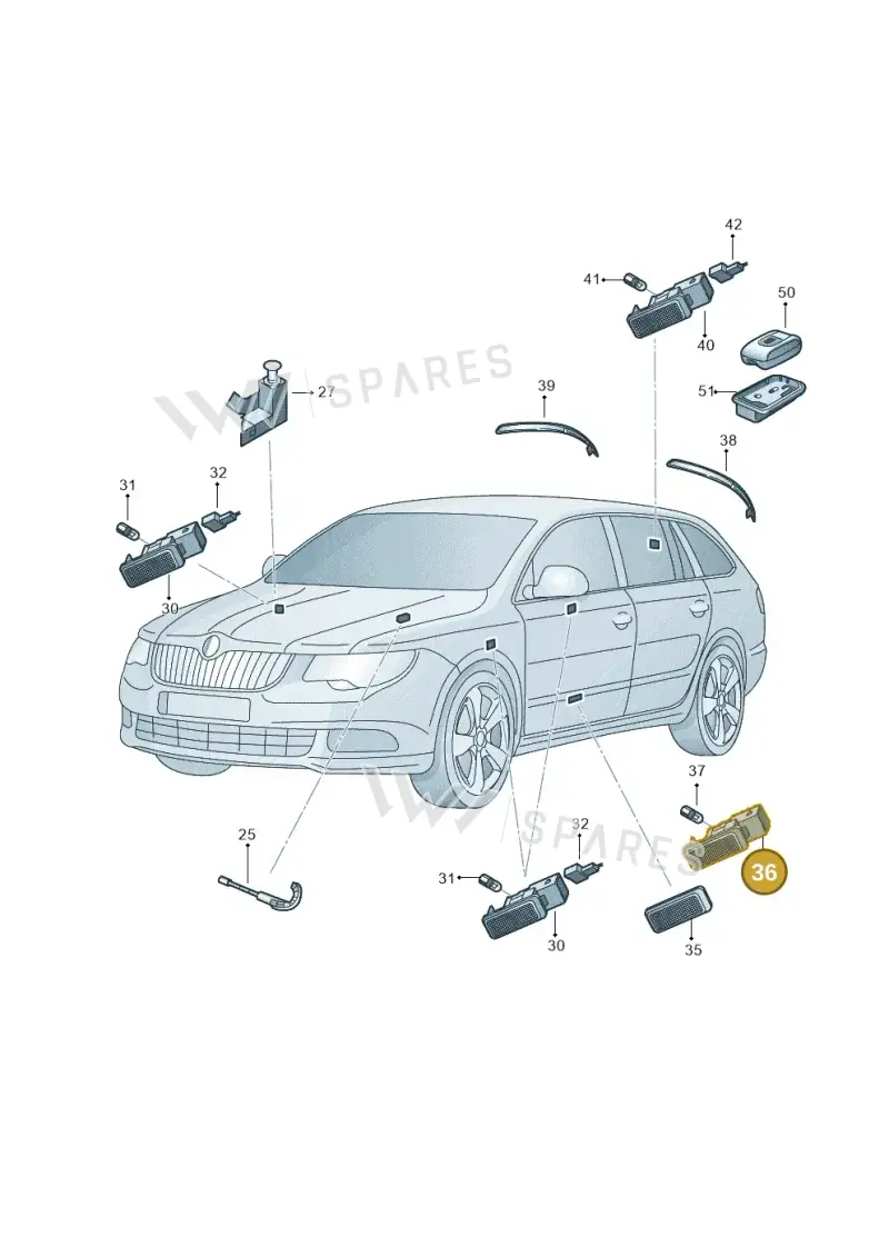 5E3052134D — Skoda Kodiaq (2018-2022) diagram 804947010, position 36