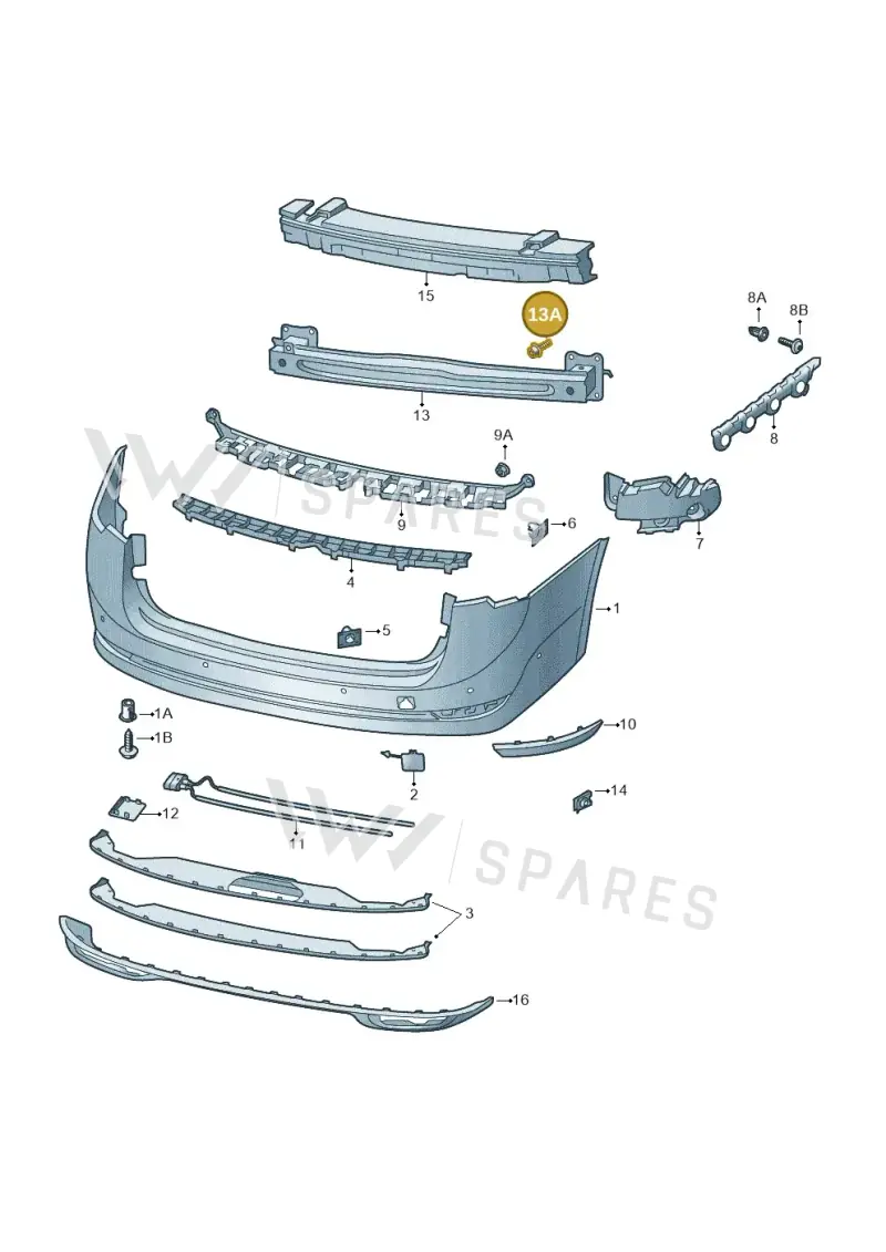 5E3803955 — Skoda Octavia (2019-2022) diagram 585807060, position 13A