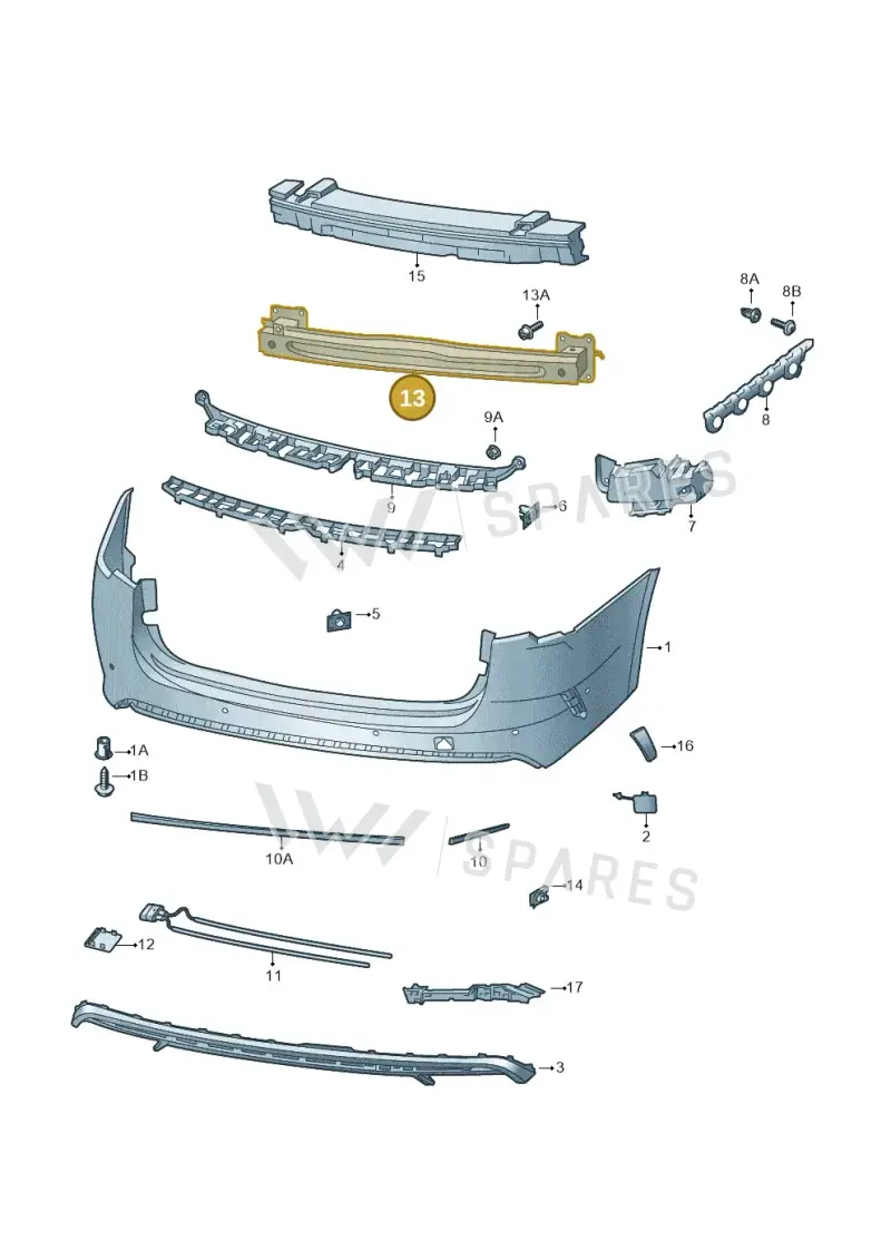 5E3807305D — Skoda Octavia (2019-2022) diagram 585807070, position 13