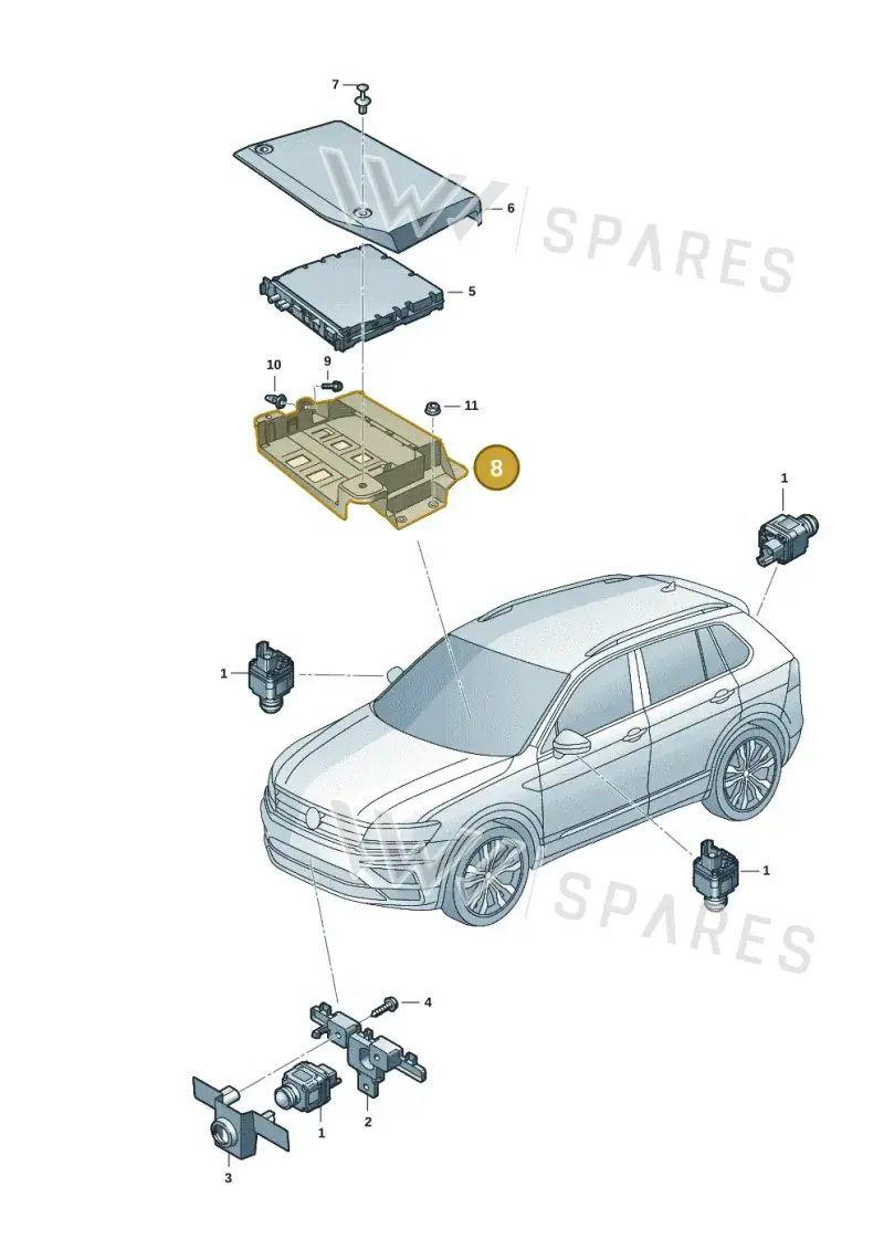 5E3907285 — Skoda Octavia (2019-2022) diagram 585907010, position 8