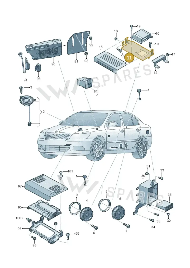 5E5035464 — Skoda Octavia (2017-2020) diagram 753000040, position 11