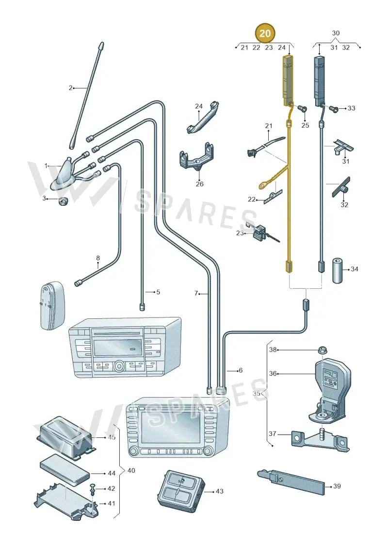 5E5035577 — Skoda Octavia (2017-2020) diagram 805035025, position 20