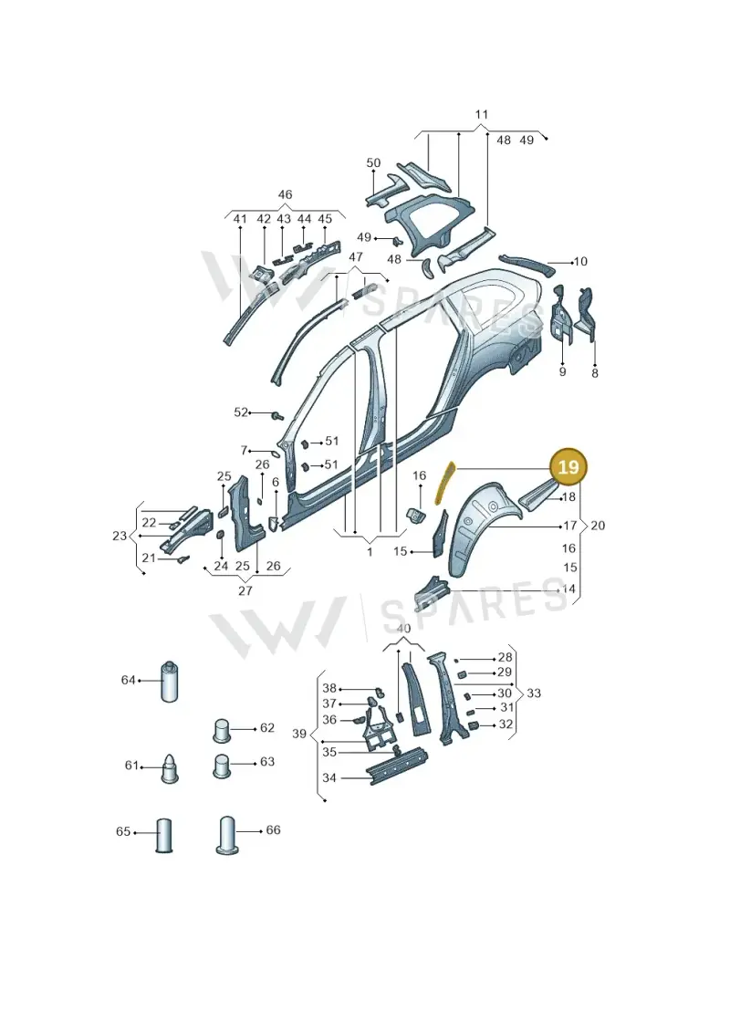 5E5809407 — Skoda Octavia (2014-2023) diagram 783809350, position 19