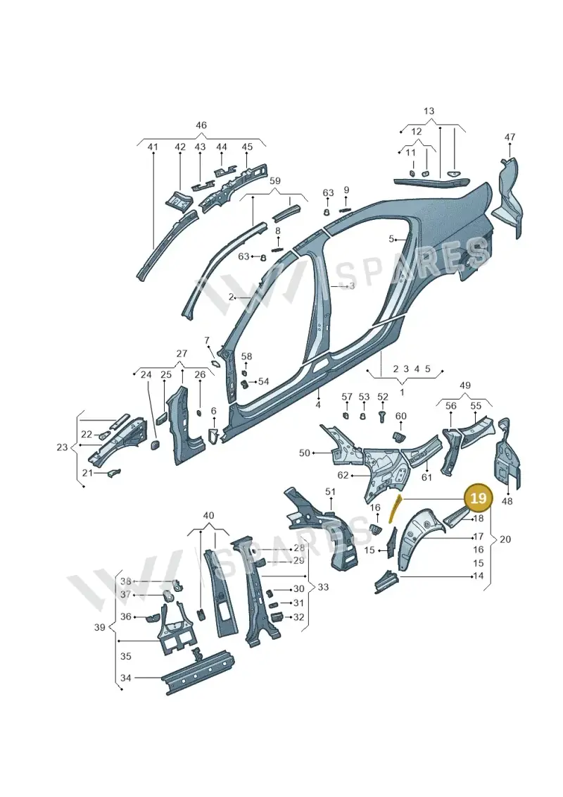 5E5809407 — Skoda Octavia (2017-2020) diagram 753809300, position 19