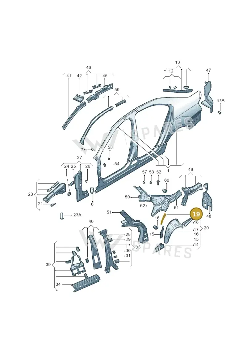 5E5809408 — Skoda Octavia (2014-2023) diagram 783809300, position 19
