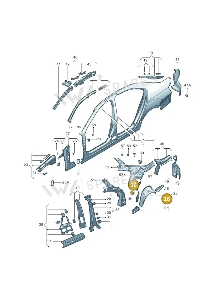 5E5809511 — Skoda Octavia (2014-2023) diagram 783809300, position 16