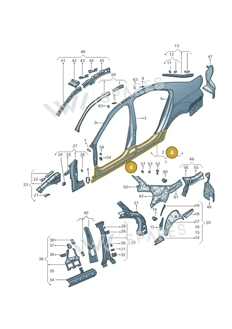5E5809602C — Skoda Octavia (2017-2020) diagram 753809300, position 4