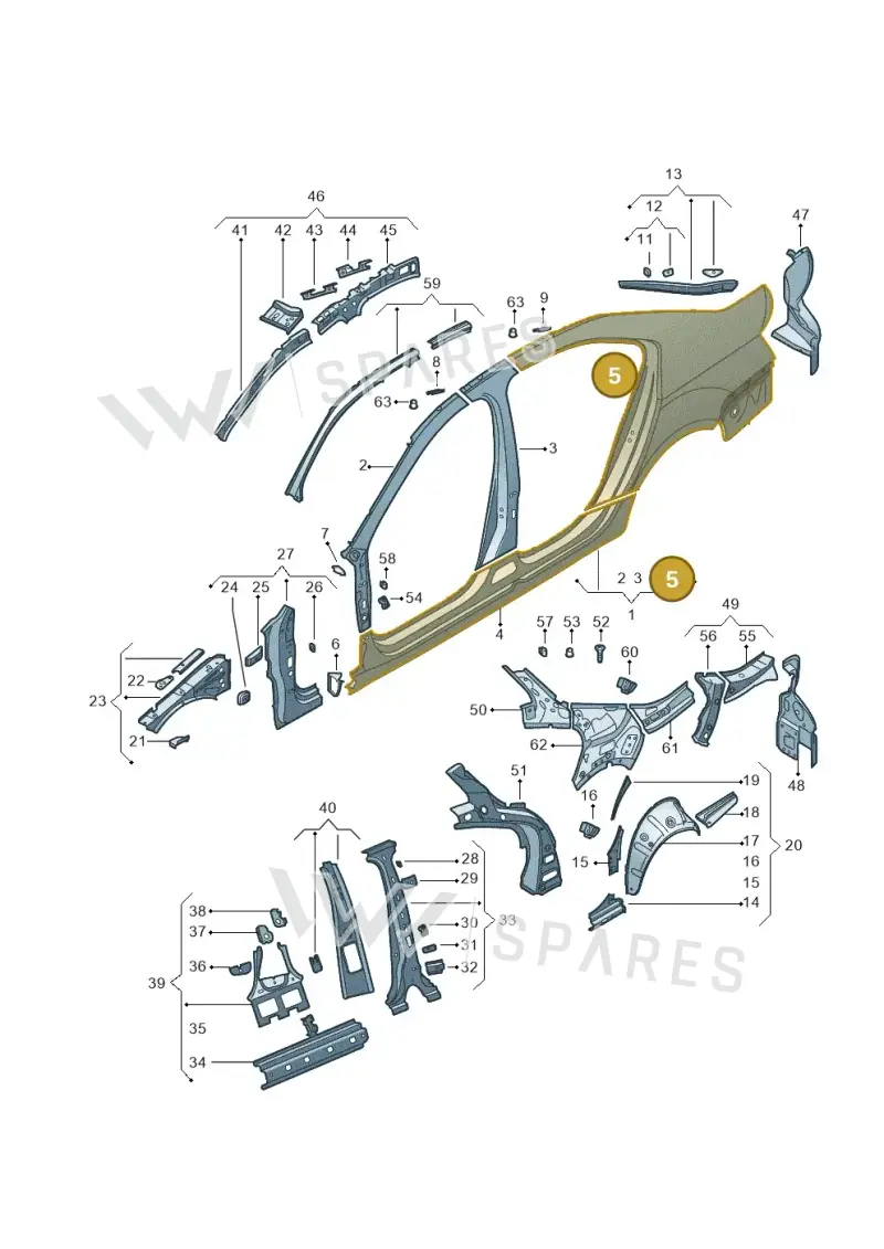 5E5809602D — Skoda Octavia (2017-2020) diagram 753809300, position 5