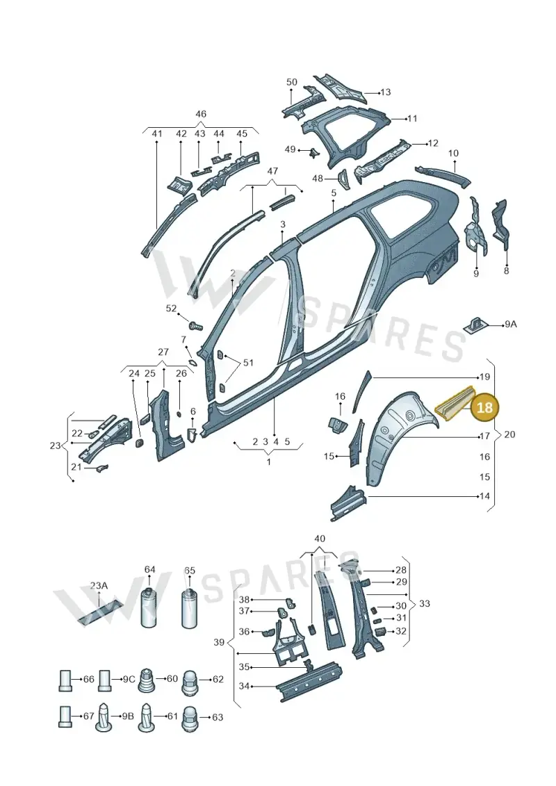 5E5813227 — Skoda Octavia (2017-2020) diagram 805809035, position 18