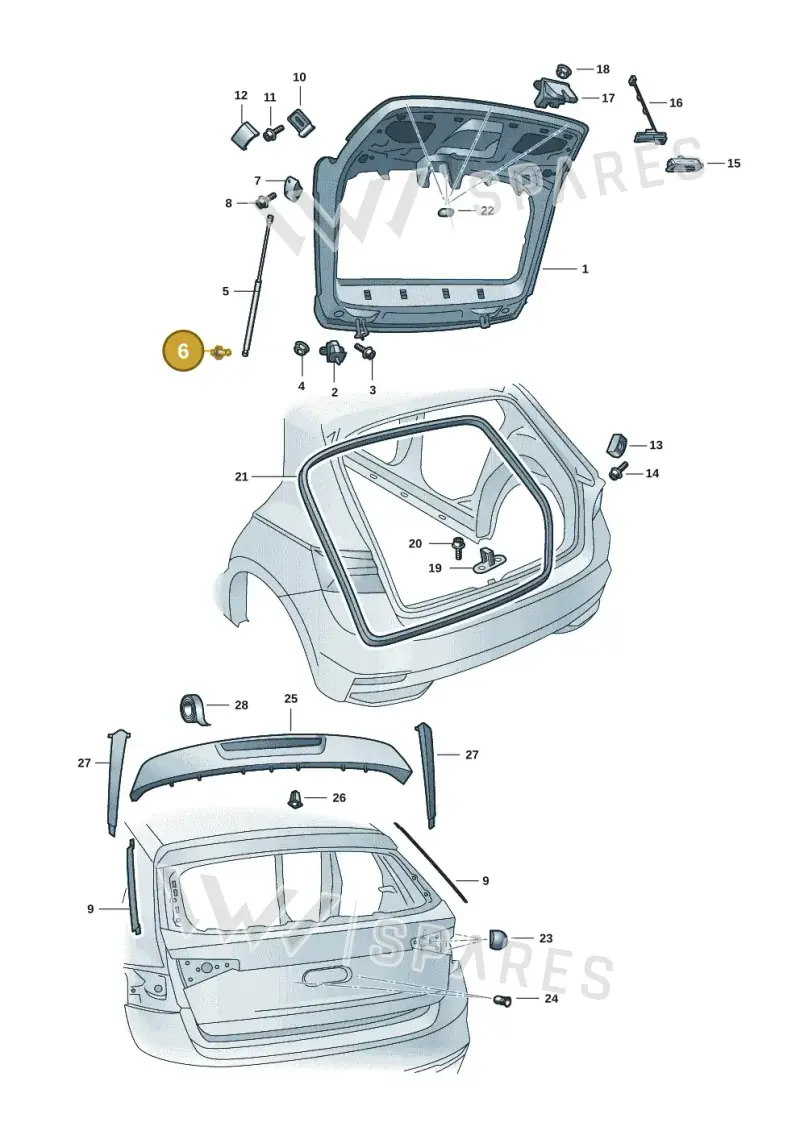 5E5827439 — Skoda Fabia (2021-) diagram 6vn827000, position 6