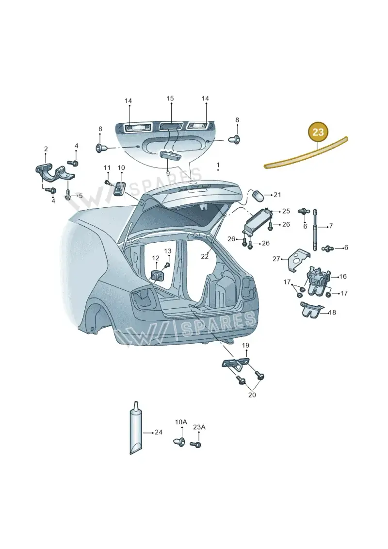 5E5827934AGRU — Skoda Octavia (2017-2020) diagram 805827010, position 23