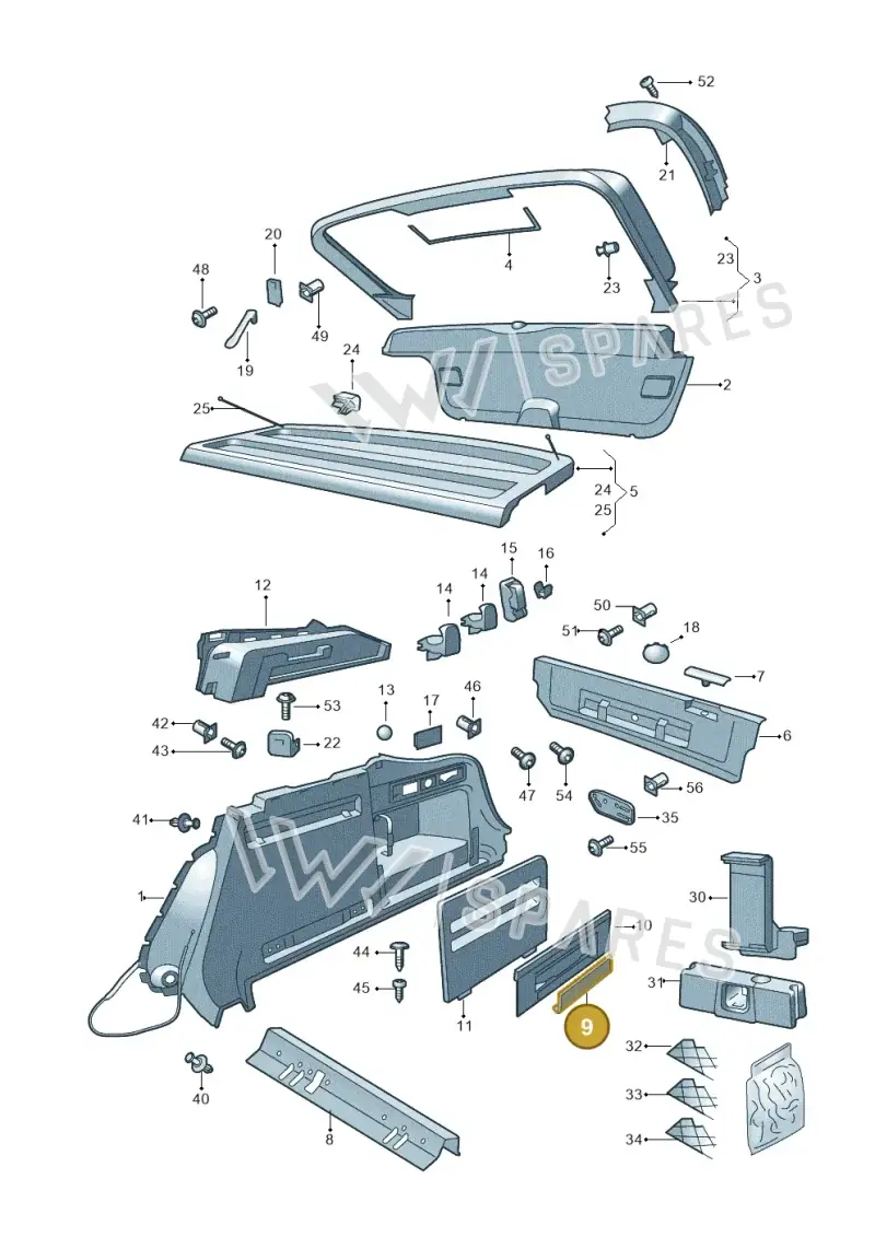 5E58675749B9 — Skoda Superb Combi (2015-2024) diagram 851867800, position 9