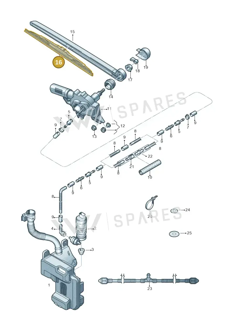 5E5955425 — Skoda Octavia (2017-2020) diagram 805955030, position 16