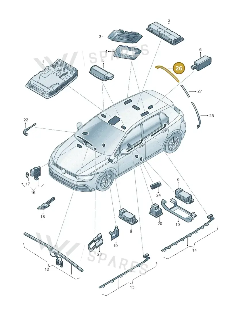 5E6945106 — Skoda Octavia (2019-2022) diagram 585947000, position 26