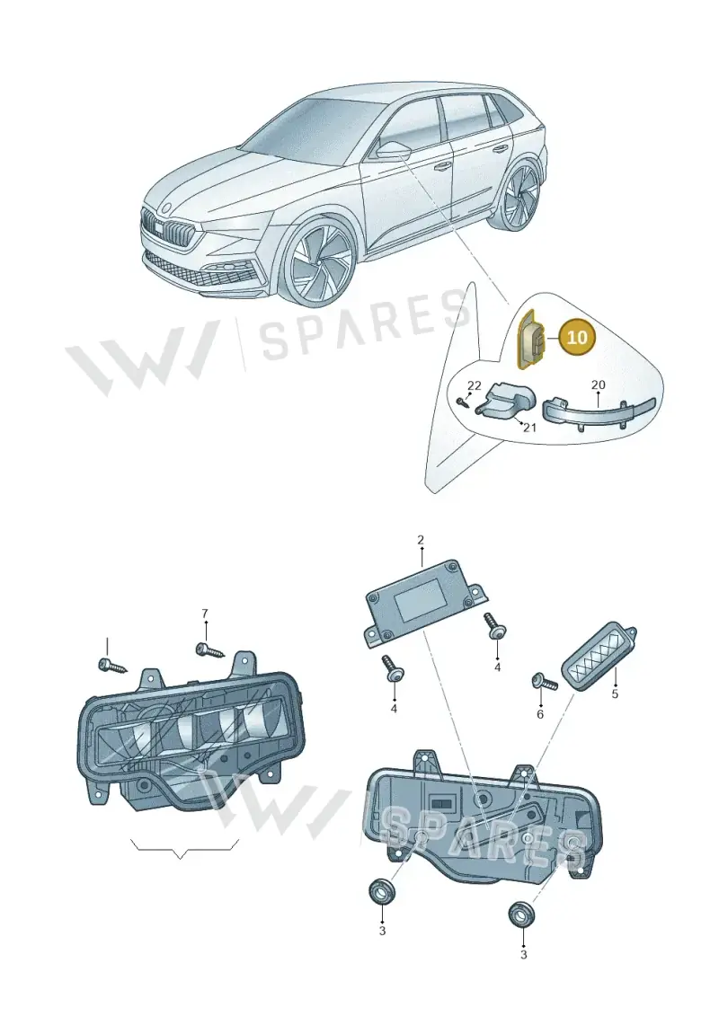 5E6949146A — Skoda Octavia (2019-2022) diagram 585941040, position 10