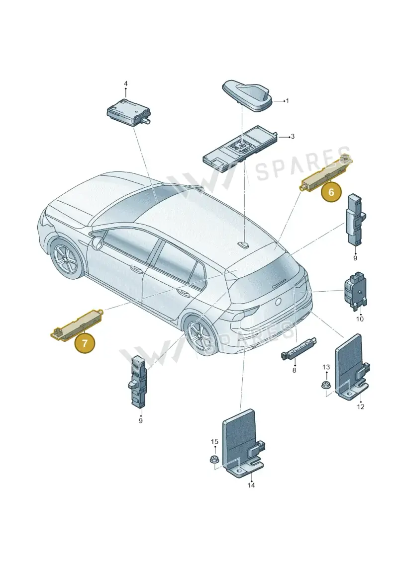 5E7035577A — Skoda Octavia (2019-2022) diagram 5h0035020, position 6+7