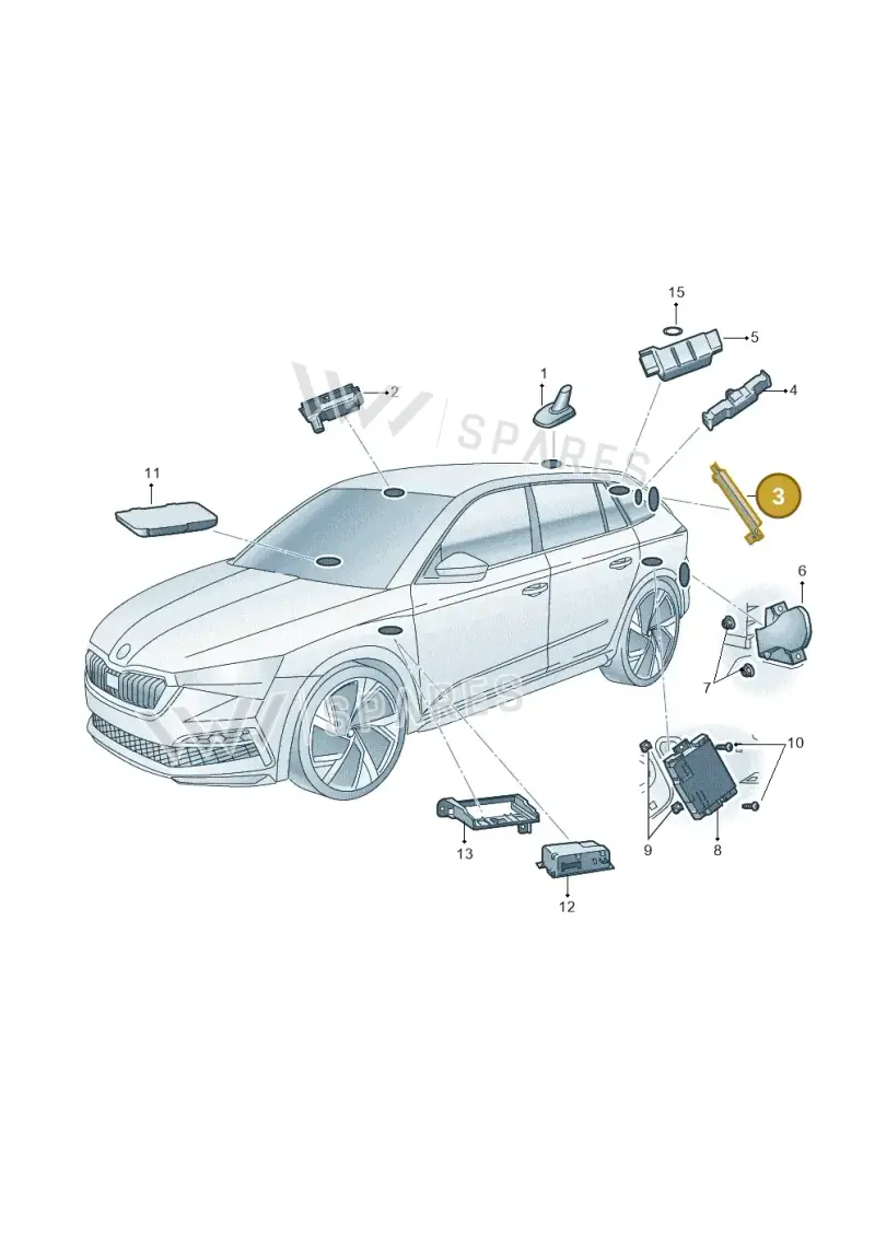 5E7035577A — Skoda Fabia (2021-2022) diagram 584035040, position 3