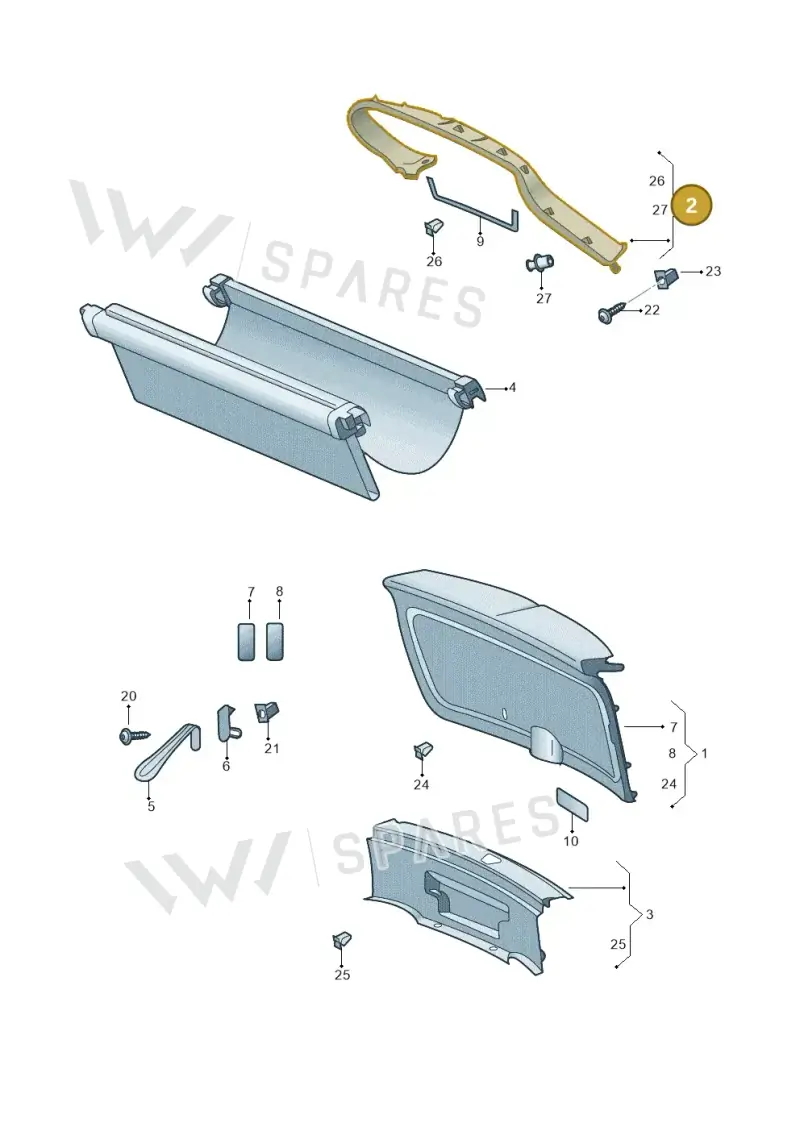 5E78676059B9 — Skoda Octavia (2019-2022) diagram 585867900, position 2