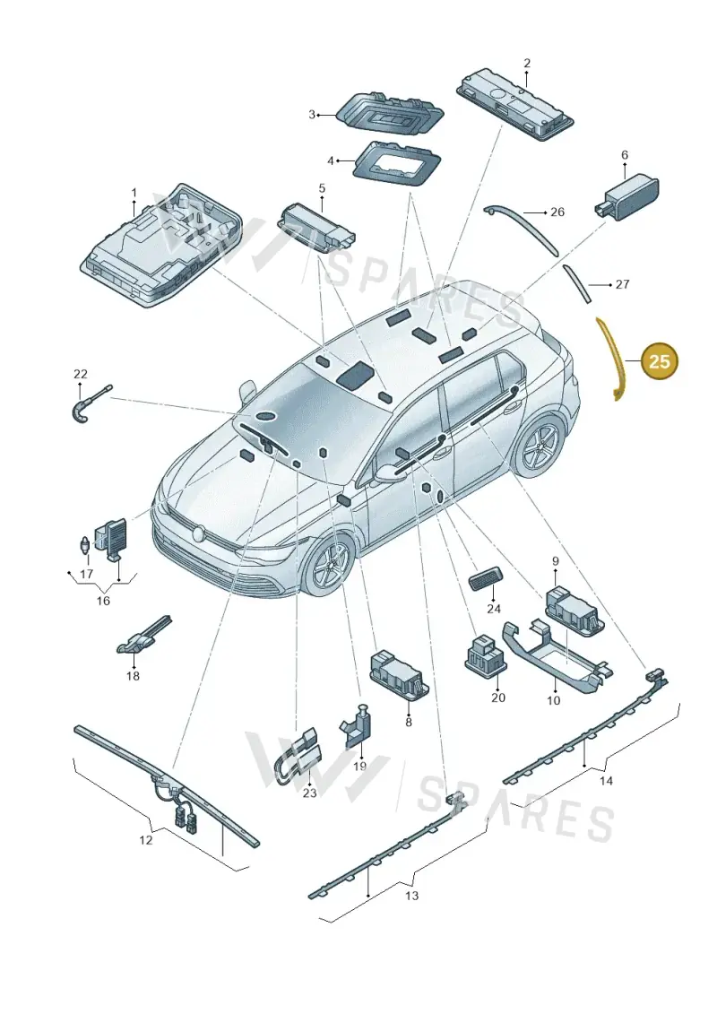 5E7945105 — Skoda Octavia (2019-2022) diagram 585947000, position 25