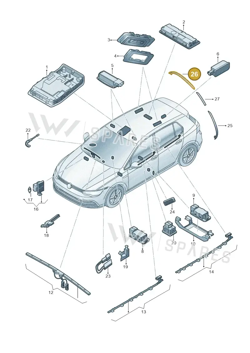 5E7945106A — Skoda Octavia (2019-2022) diagram 585947000, position 26