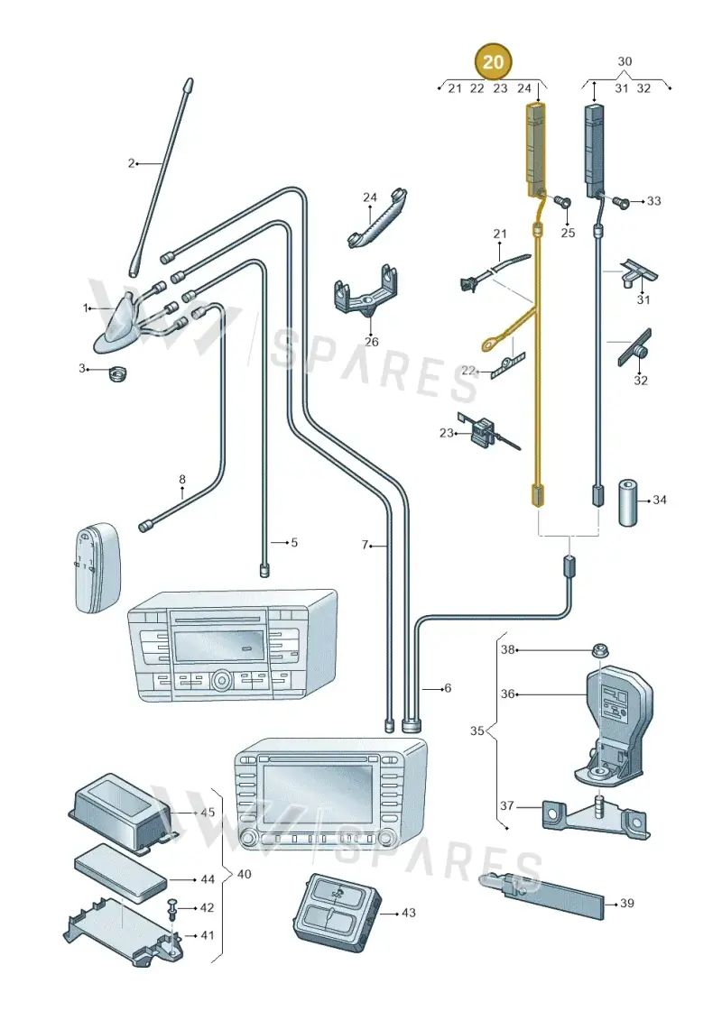 5E9035577 — Skoda Octavia (2017-2020) diagram 805035025, position 20