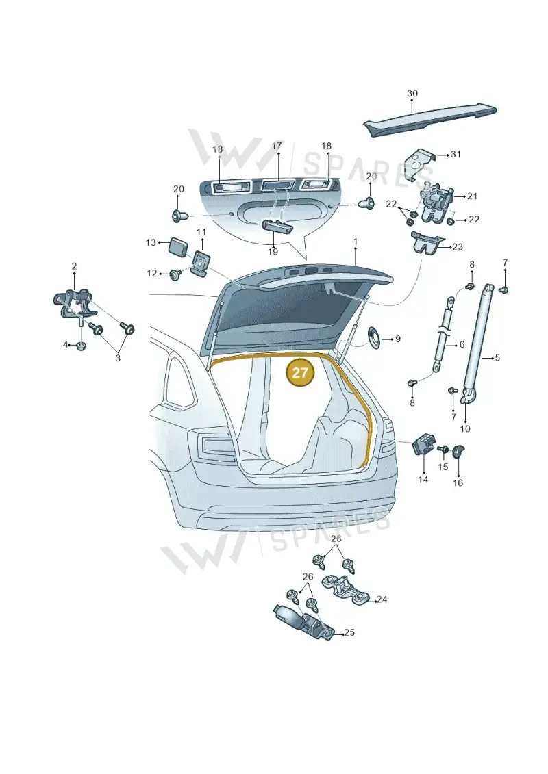 5E9827705G — Skoda Octavia (2012-2017) diagram 753827200, position 27