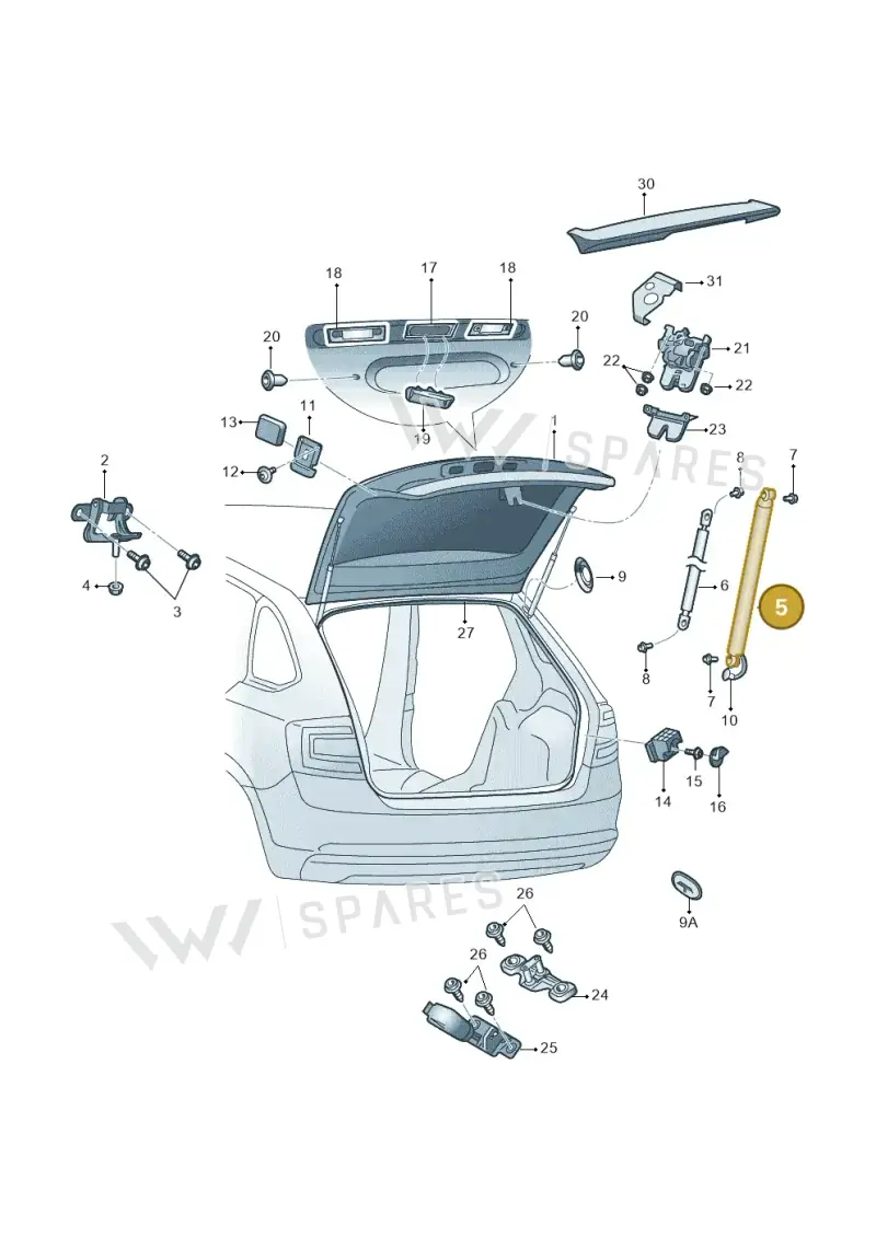 5E9827852F — Skoda Octavia (2017-2020) diagram 805827020, position 5