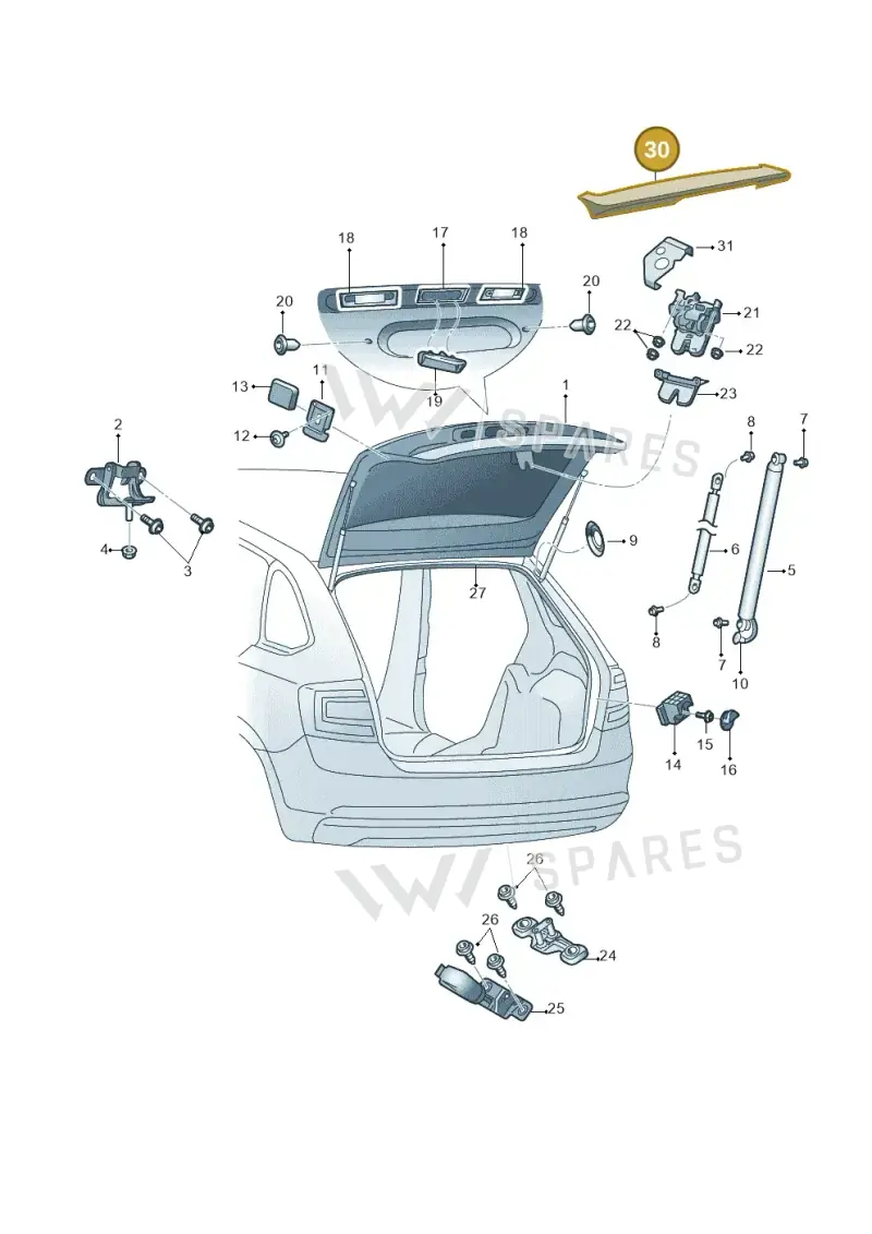 5E9827939GRU — Skoda Octavia (2012-2017) diagram 753827200, position 30