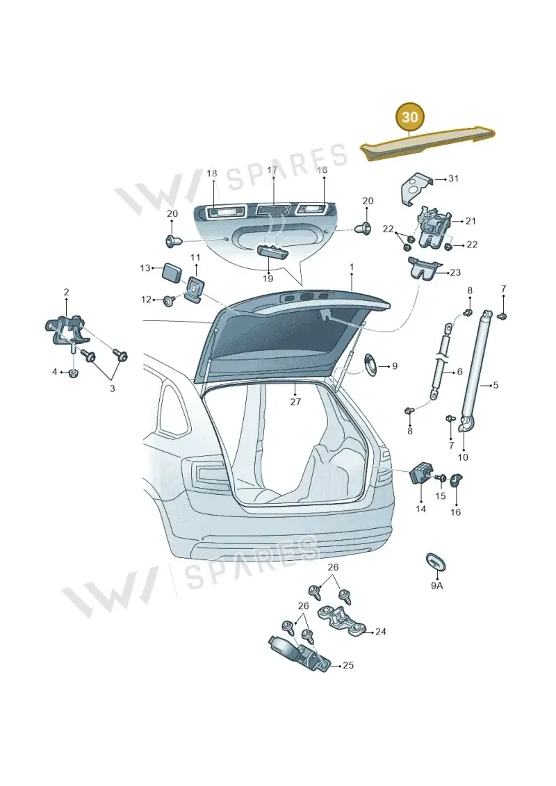 5E9827939GRU — Skoda Octavia (2017-2020) diagram 805827020, position 30