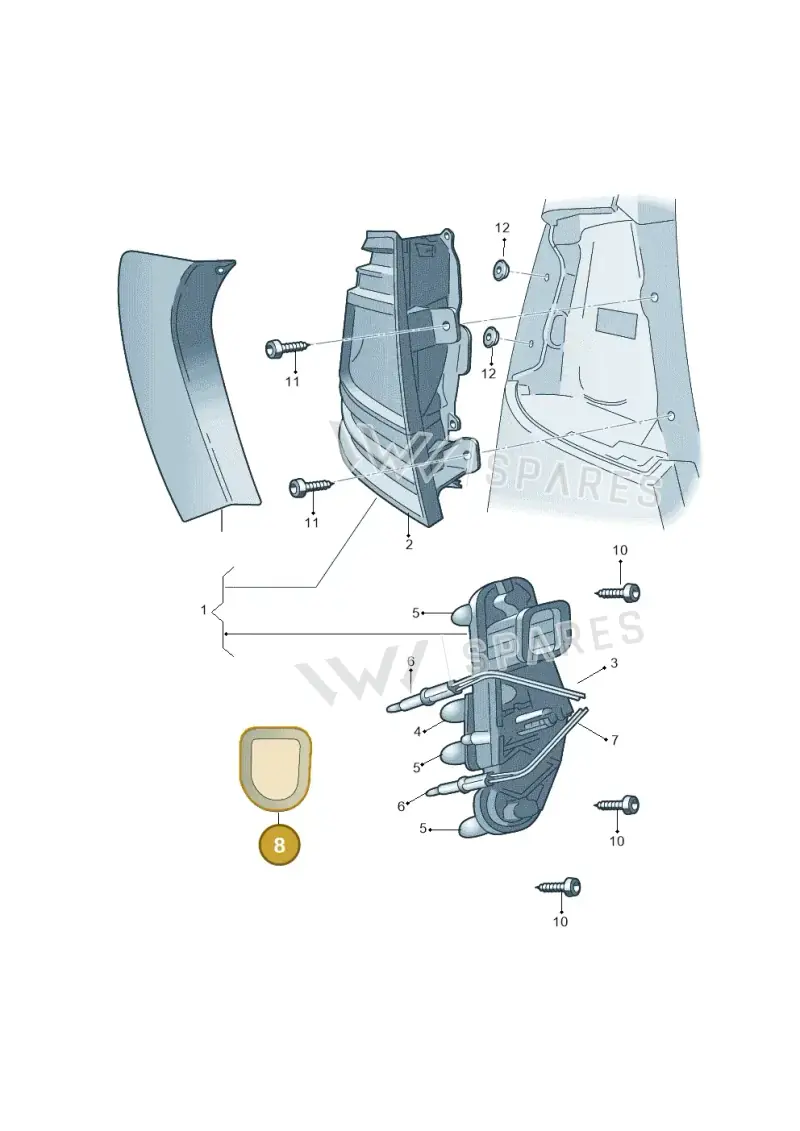 5E9945191 — Skoda Octavia (2012-2017) diagram 753945000, position 8