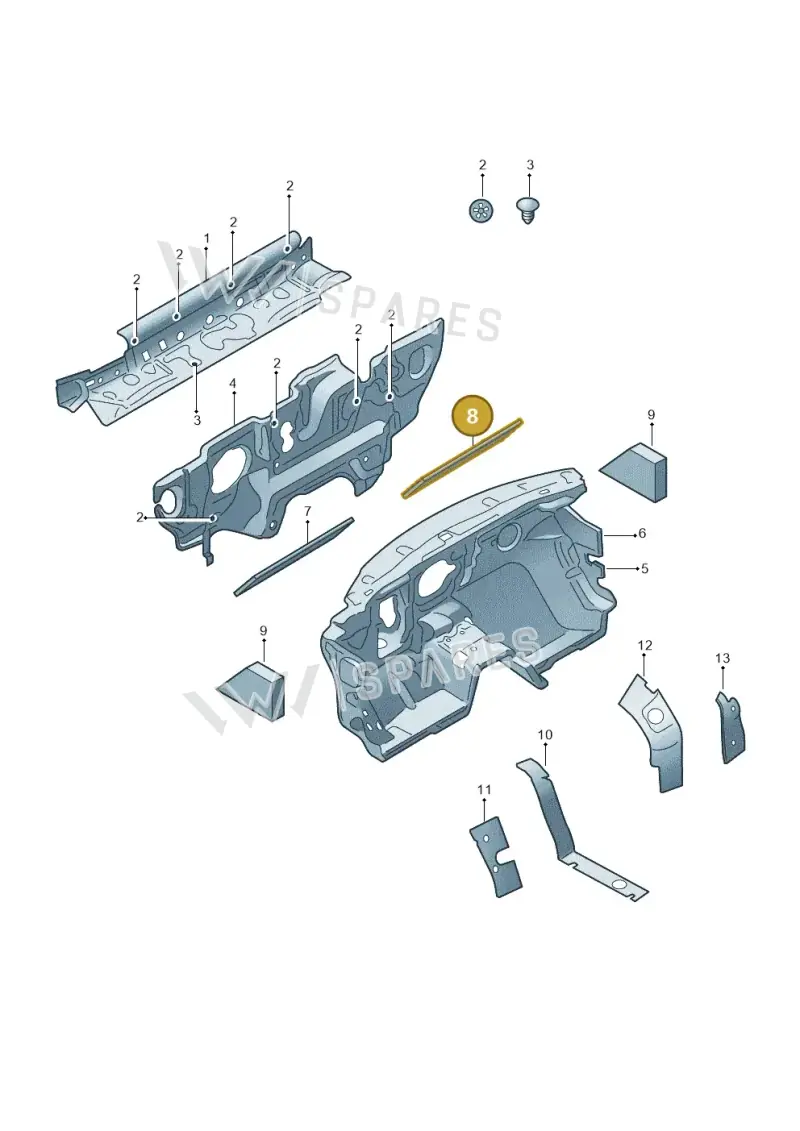 5G0805696F — Skoda Octavia (2019-2024) diagram 585863010, position 8